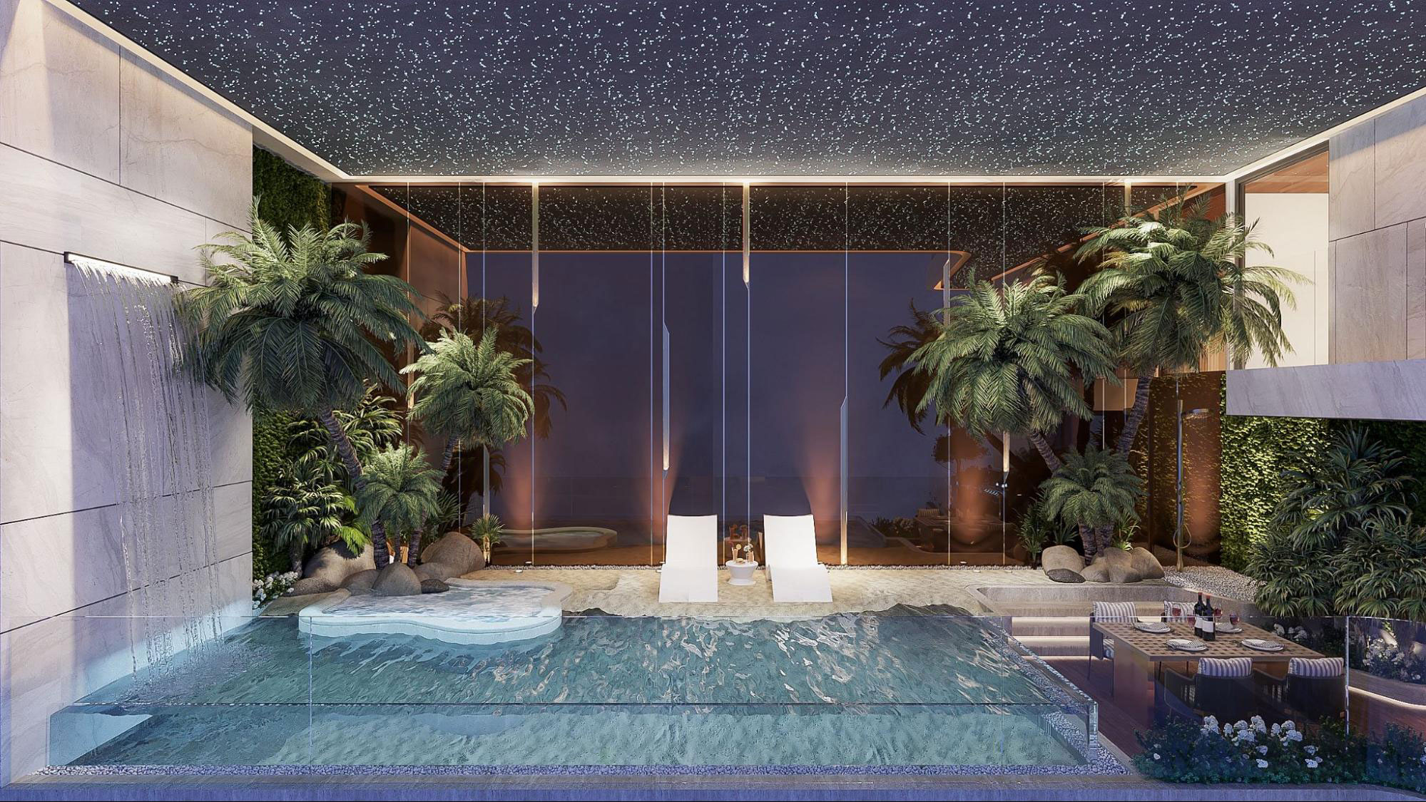 Bể Bơi Sân Vườn Duplex Noble Crystal Tây Hồ