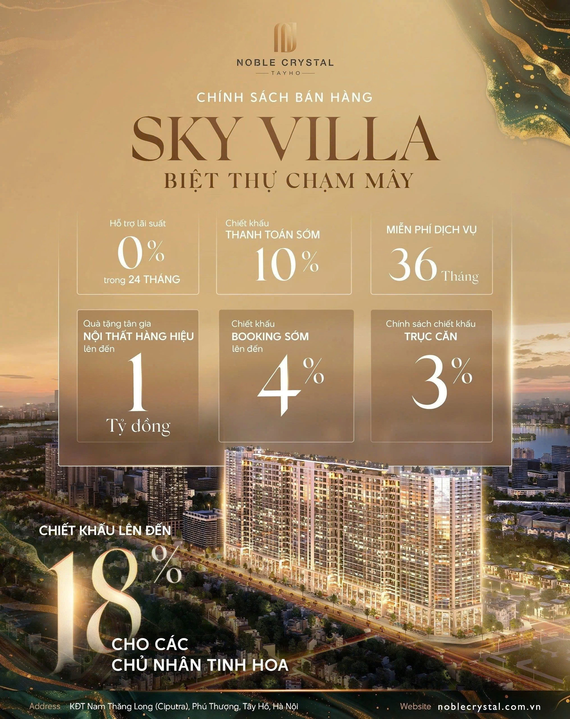 Chính sách bán hàng Noble Crystal Tây Hồ