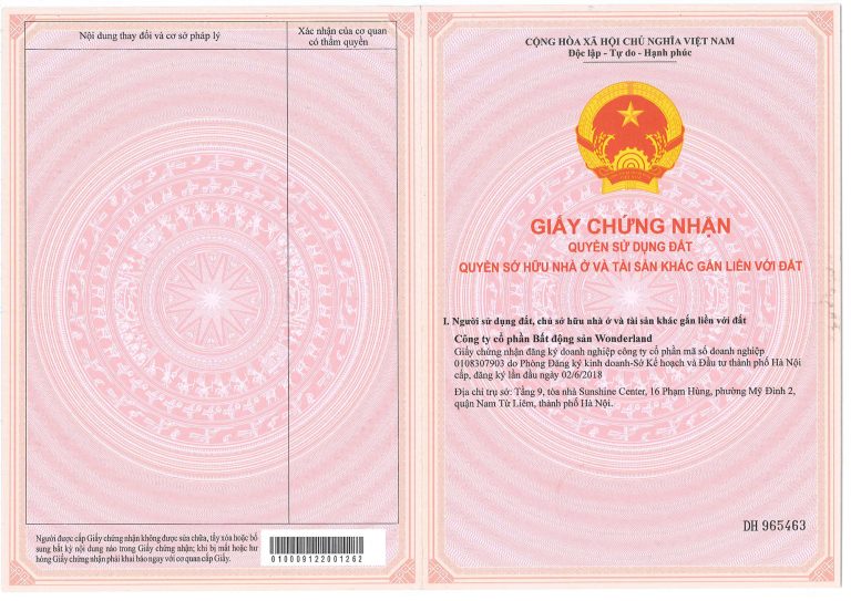 Giay Chung Nhan Quyen Su Dung Dat