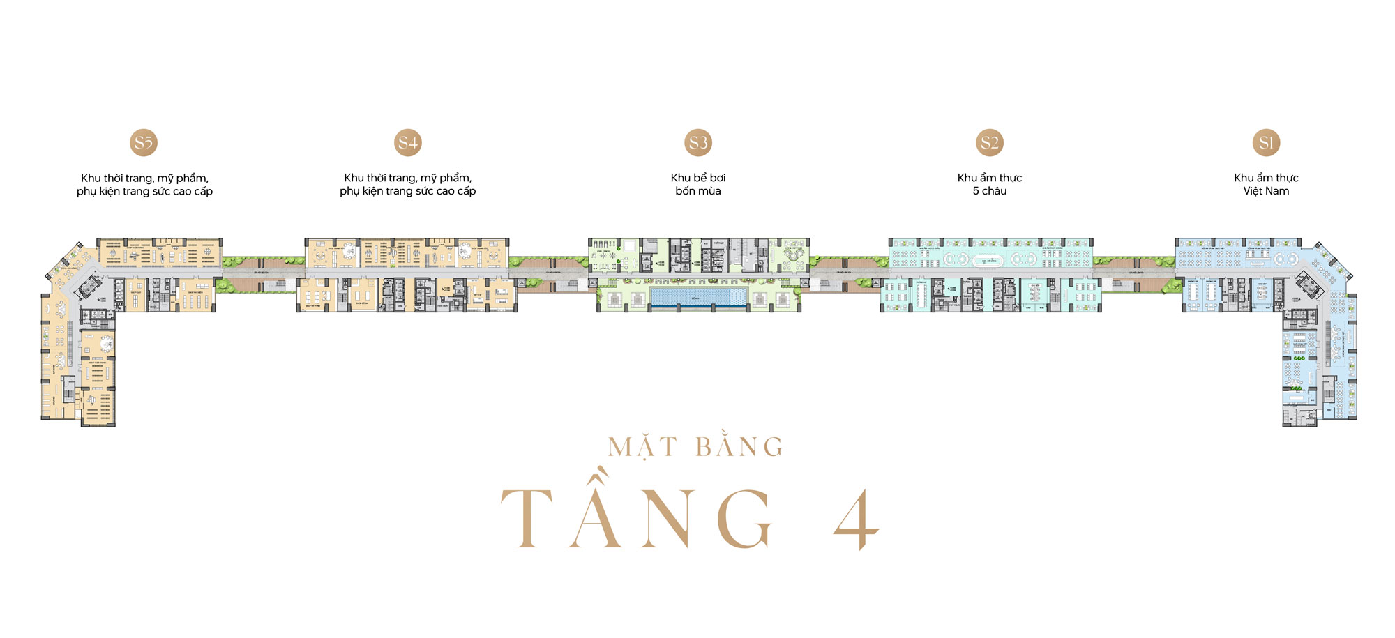 Mặt Bằng Tầng 4 Noble Crystal Tây Hồ