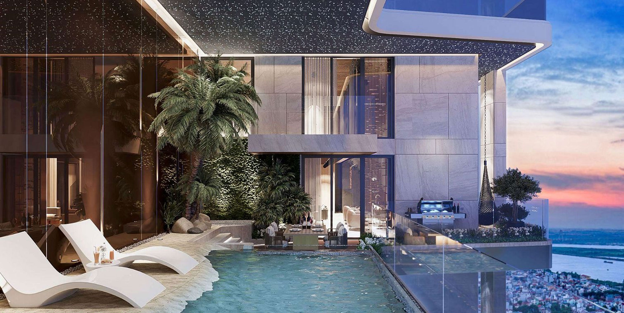 Phối Cảnh Bãi Biển Tại Gia Căn Hộ Noble Crystal Tây Hồ