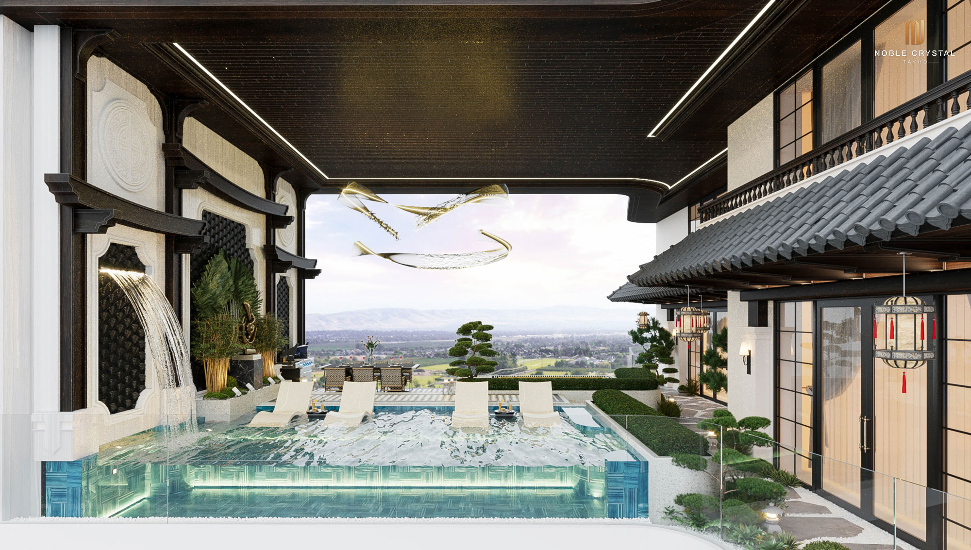 Phối Cảnh Bể bơi Căn Hộ Indochine Noble Crystal Tây Hồ