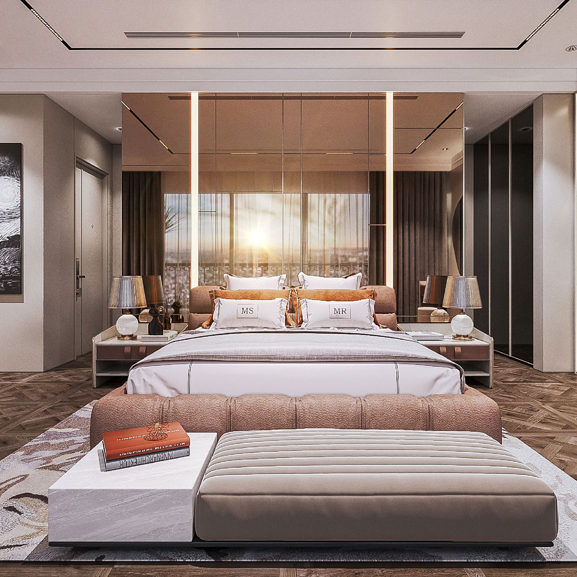 Phối Cảnh Phòng Ngủ Căn Hộ Noble Crystal Tây Hồ