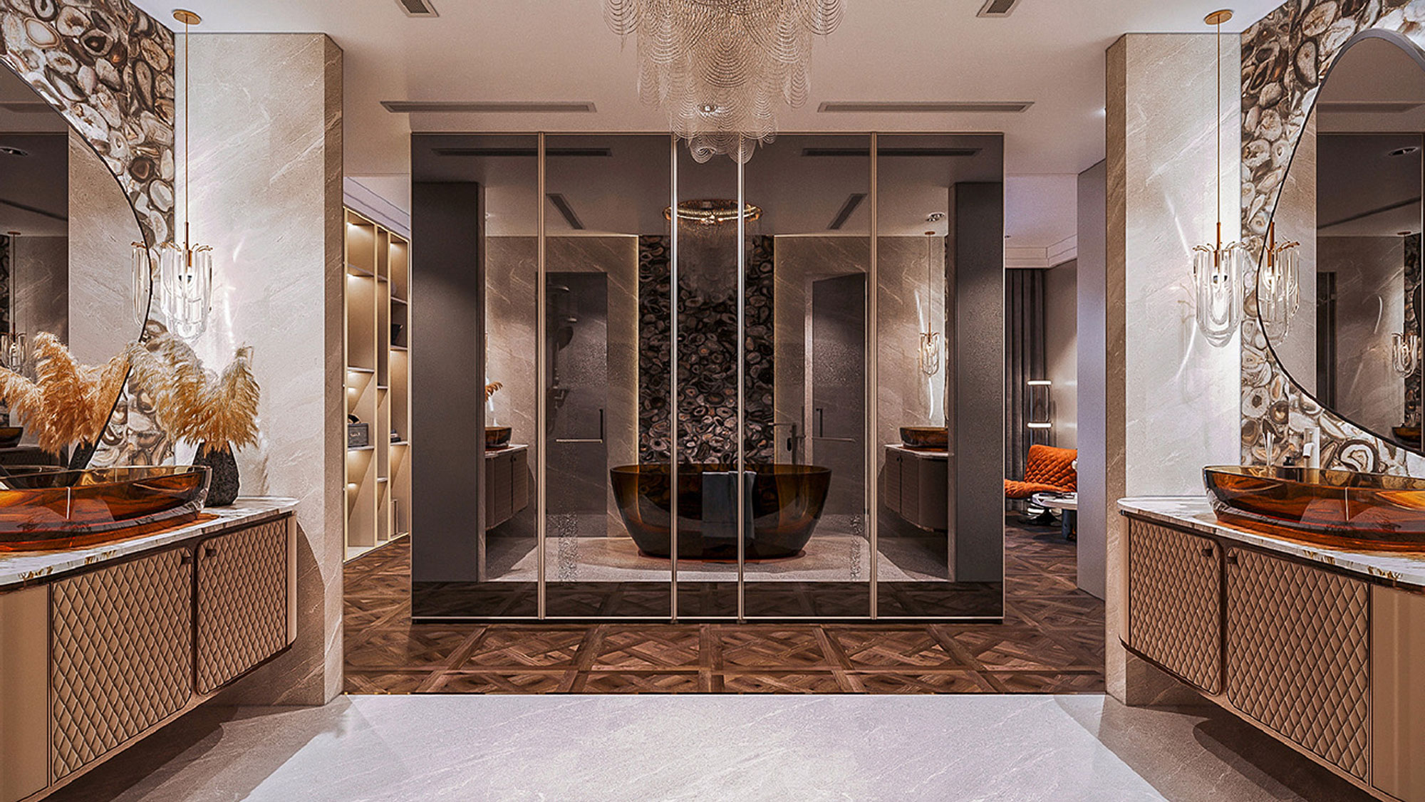 Phối Cảnh Phòng Tắm Master Căn Hộ Noble Crystal Tây Hồ